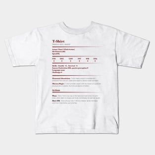 Dungeons & Dragons: T-Shirt Stat Block Kids T-Shirt